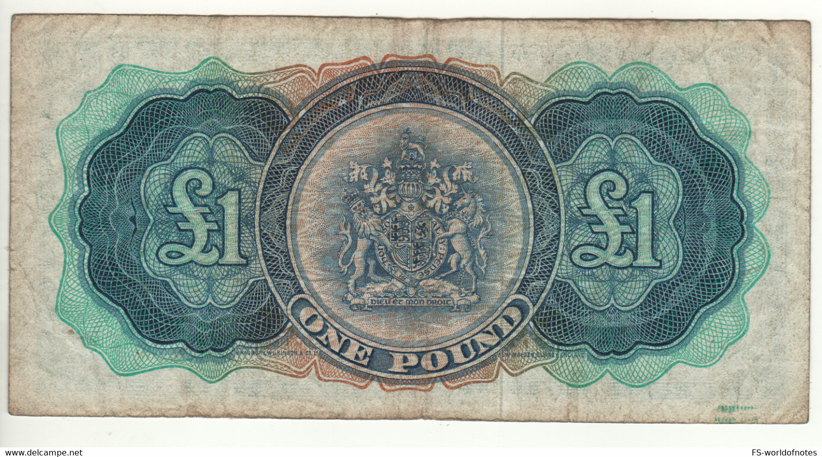 BERMUDA 1 Pound    Queen Elizabeth II  P20b    Dated 1st May 1957 - Bermude