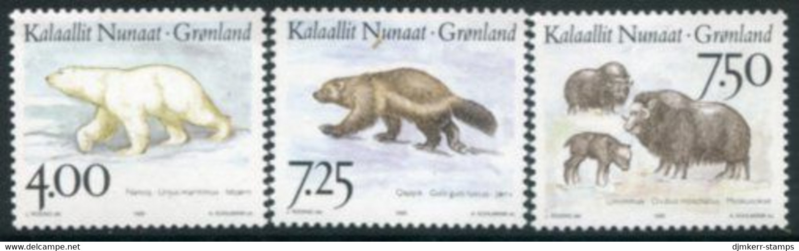 GREENLAND 1995 Mammals III MNH / **. Michel 274-76 - Unused Stamps