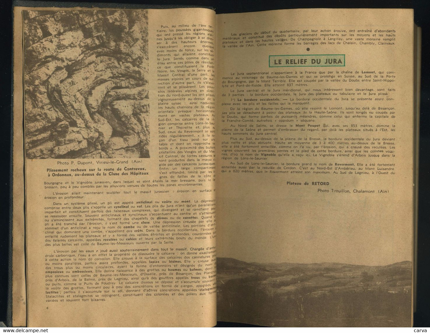 Guide Touristique Jura 1958 MAAIF Brou Besançon Bourg Dole Lons Le Saunier Saint Claude Pontarlier Oyonnax Nantua Mouthe - Franche-Comté