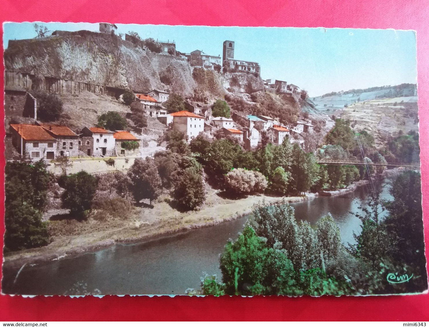 CPSM 43 CHILHAC   × DENTELÉE × ÉD. CIM × BAS DU VILLAGE ET PONT SUR L'ALLIER , LES ORGUES .PARFAITE - Altri & Non Classificati