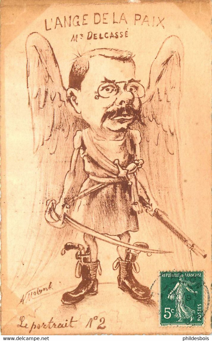 CARICATURE POLITIQUE Illustrateur MOLYNK (dessin Original)  LE PORTRAIT N°2 - Satira