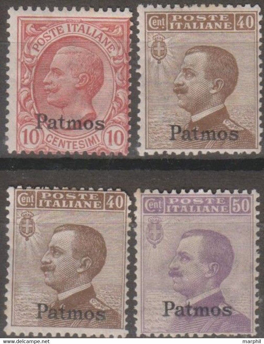 Italia Colonie Egeo Patmo 1912 SaN°3 Lot 4v MNH/** Vedere Scansione - Egeo (Patmo)