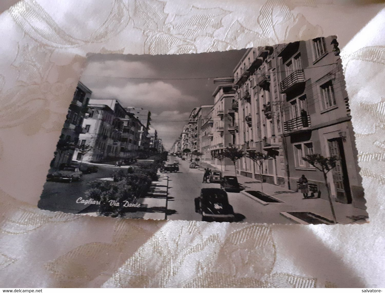 CARTOLINA CAGLIARI- VIA DANTE - VIAGGIATA 1959 - Cagliari