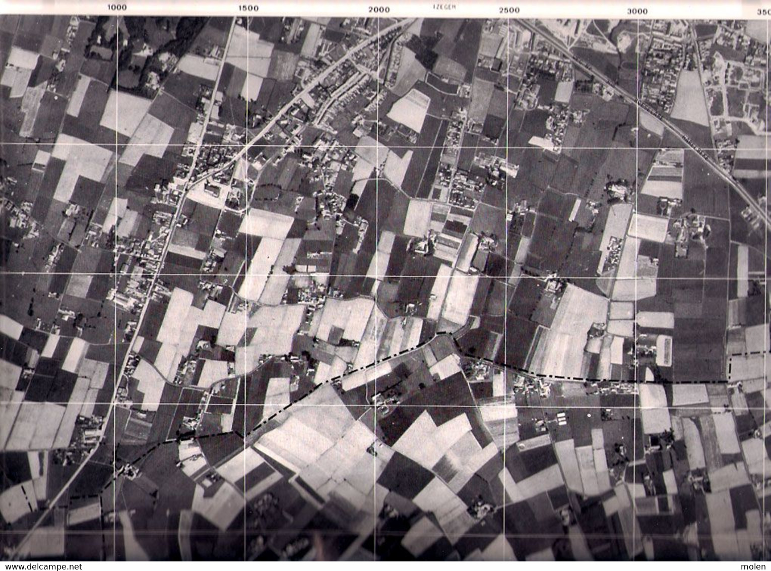 SINT-ELOOIS-WINKEL LEDEGEM In 1971 GROTE LUCHT-FOTO 63x48cm KAART ORTO PLAN 1/10.000 CARTOGRAPHIE PHOTO AERIENNE R244 - Ledegem