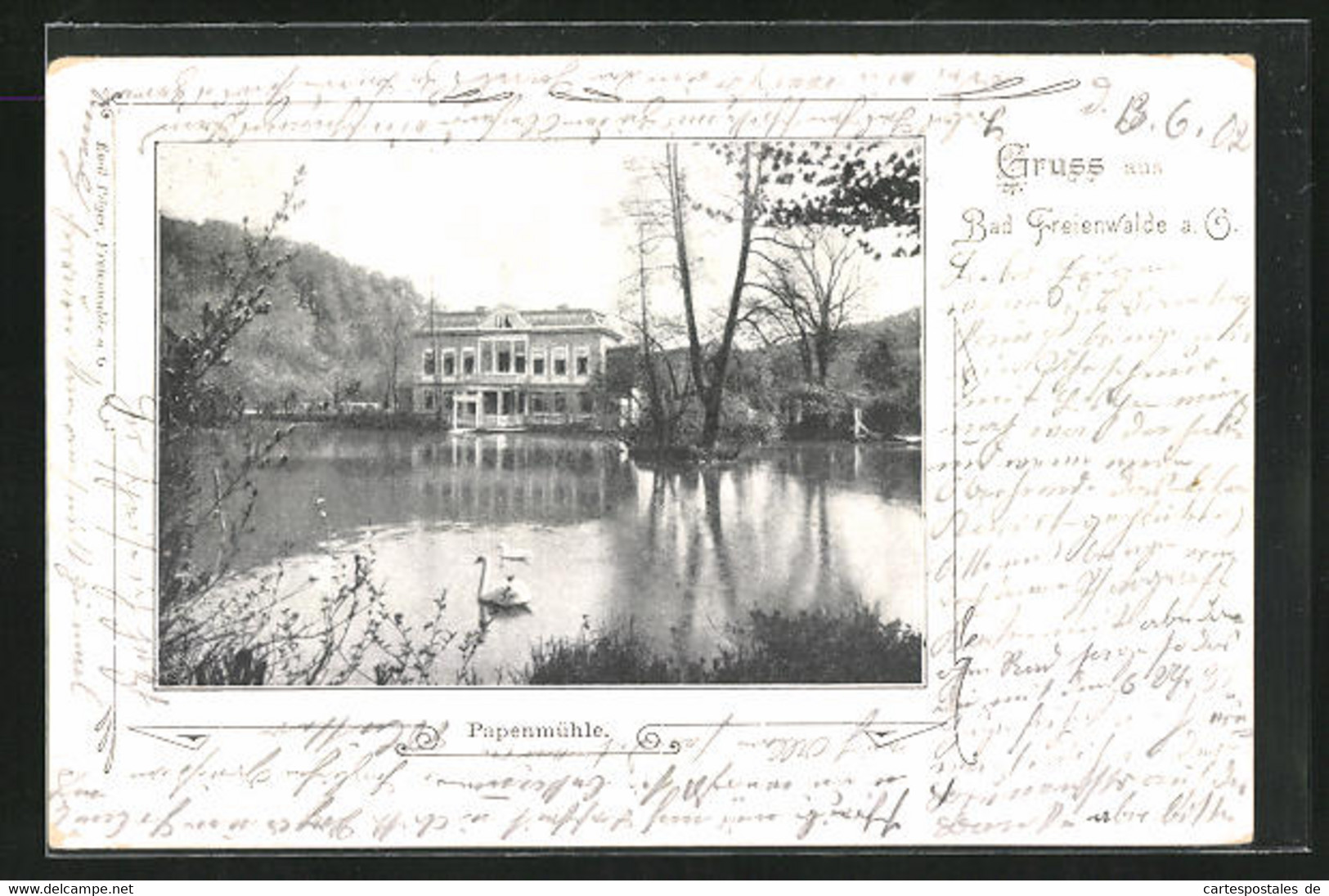 AK Bad Freienwalde A. O., Hotel Papenmühle - Bad Freienwalde