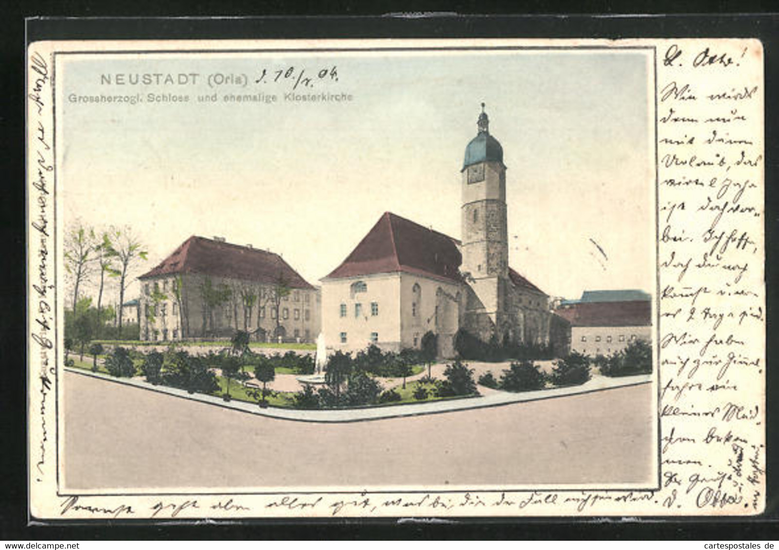 AK Neustadt A. D. Orla, Grossherzogl. Schloss Und Ehemalige Klosterkirche - Neustadt / Orla