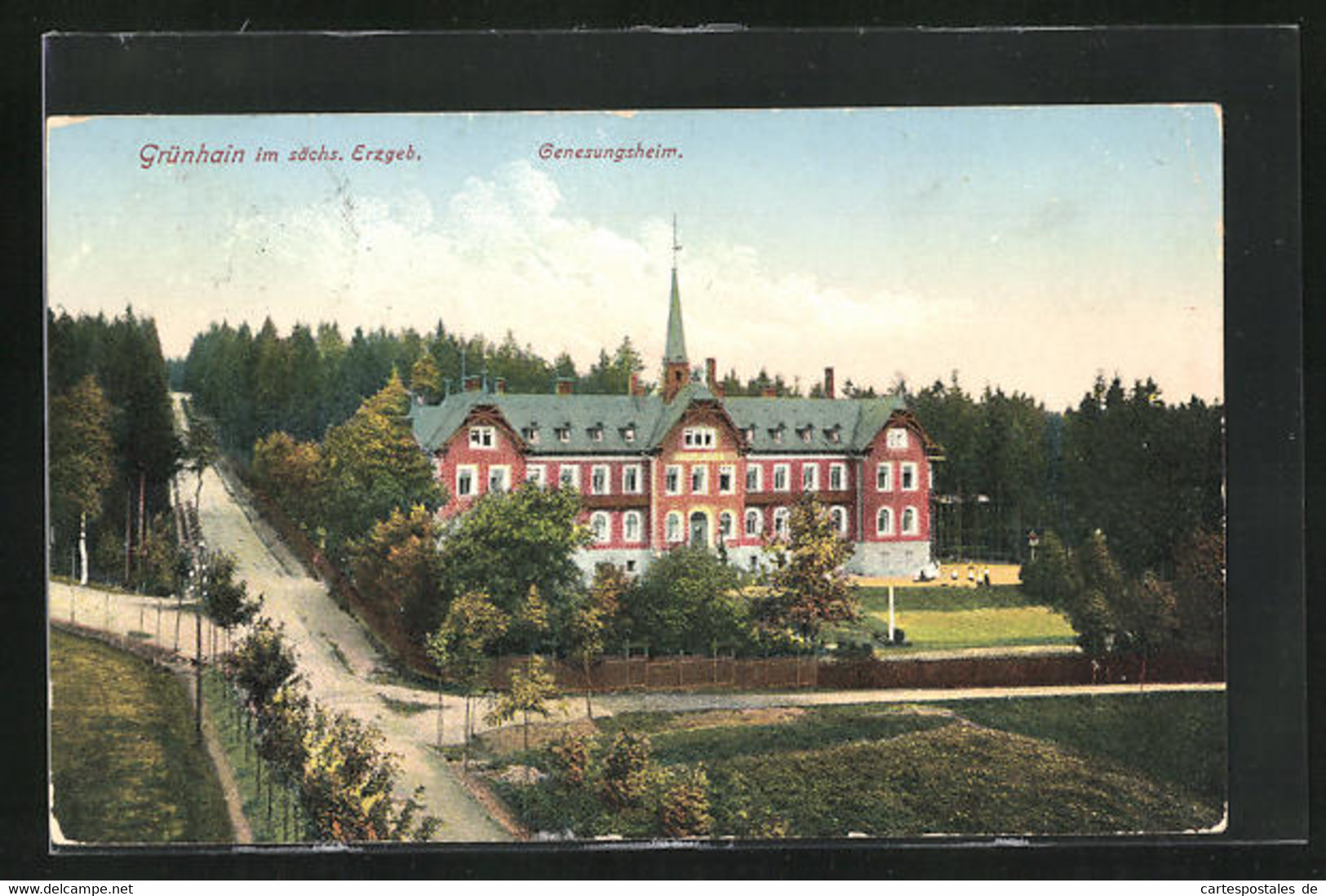 AK Grünhain I. Erzgeb., Blick Auf Das Genesungsheim - Grünhain