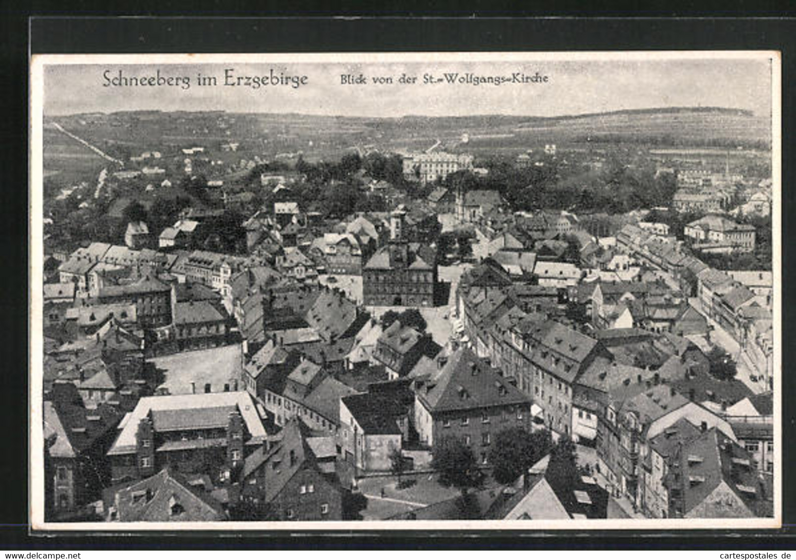 AK Schneeberg I. Erzgeb., Blick Von Der St.-Wolfgangs-Kirche - Schneeberg