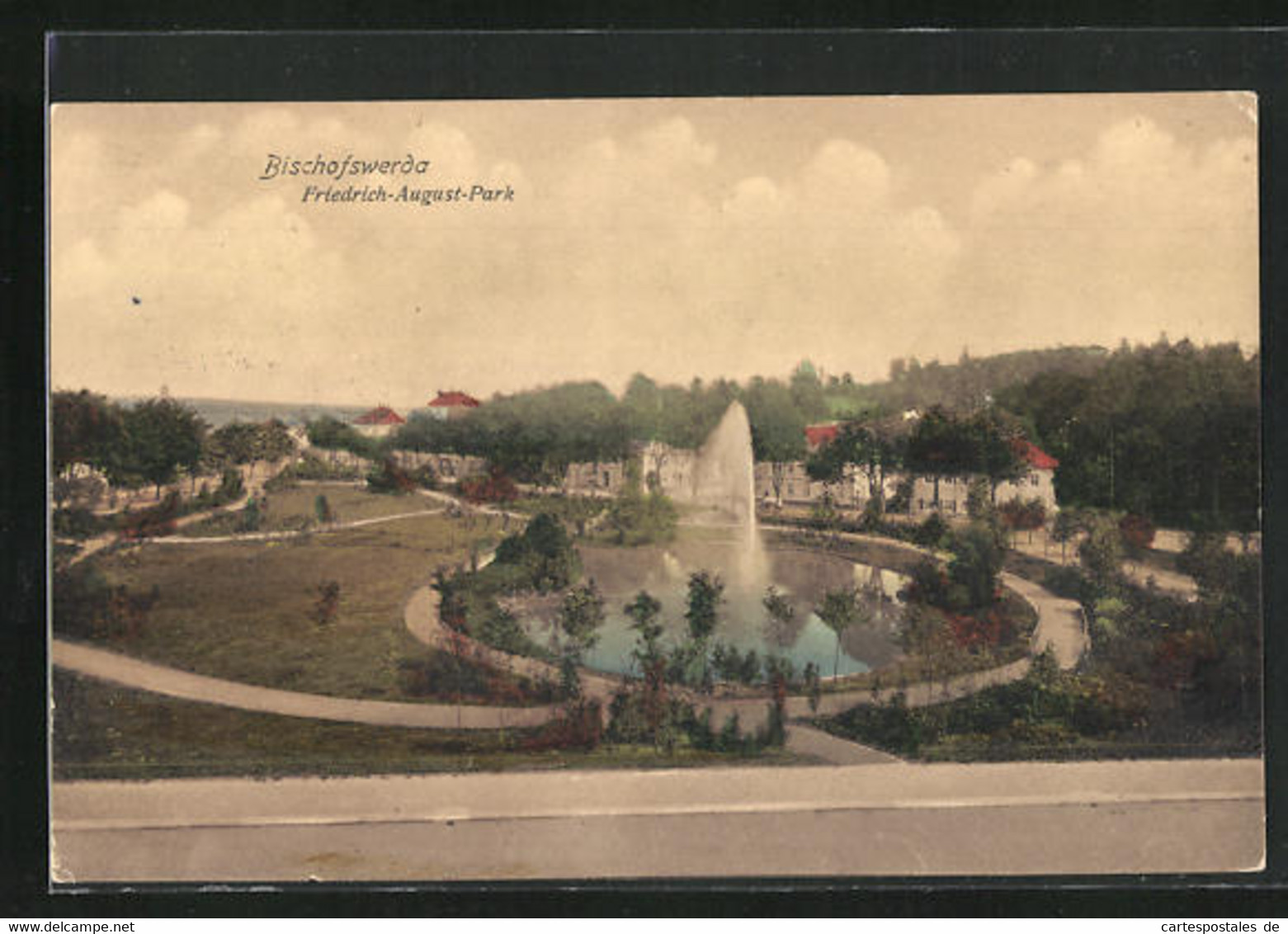 AK Bischofswerda, Wasserspiel Im Friedrich-August-Park - Bischofswerda