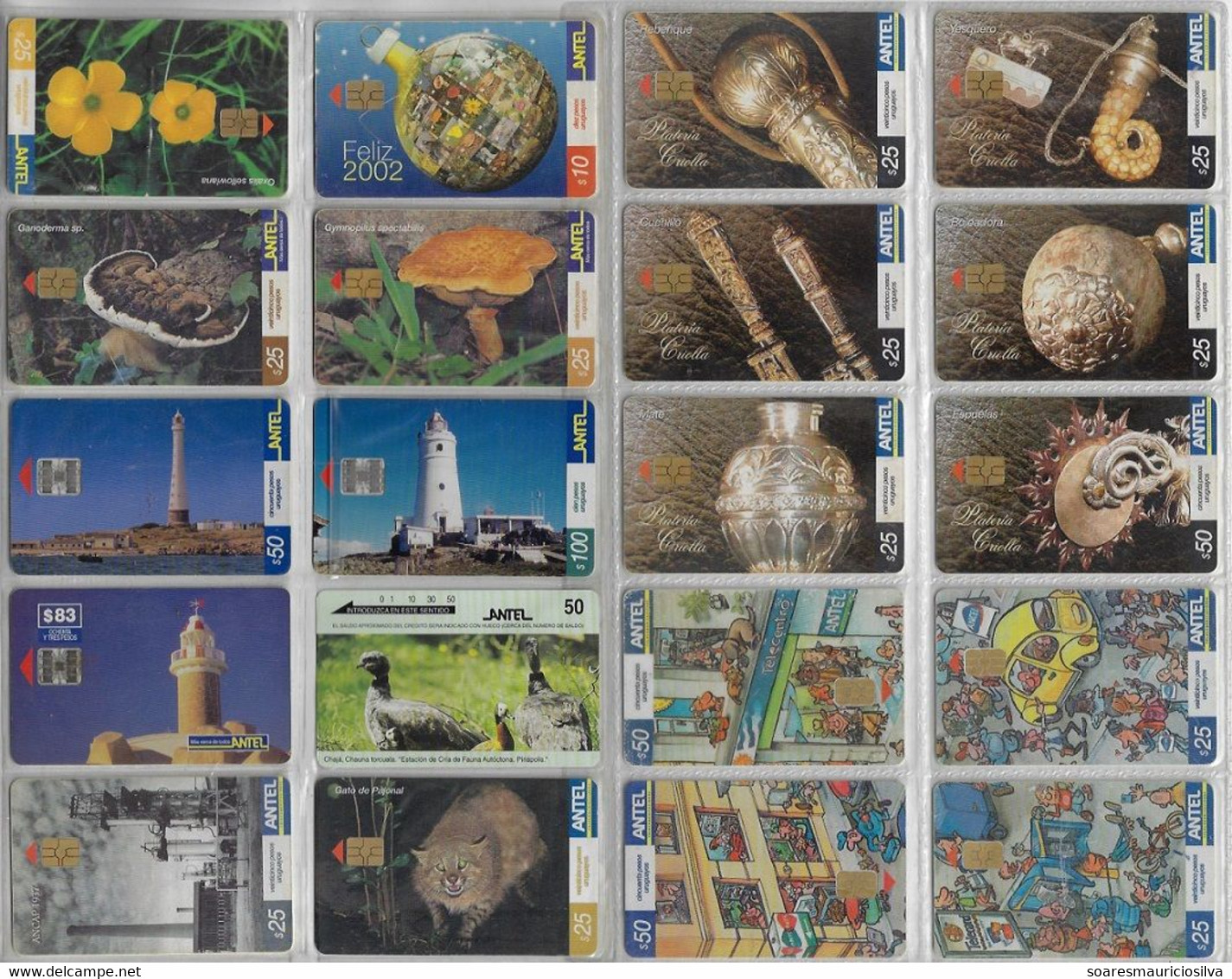 Uruguay 20 Different Phonecards Themes Fauna Flora Lighthouse Traditions Including A Puzzle - Uruguay