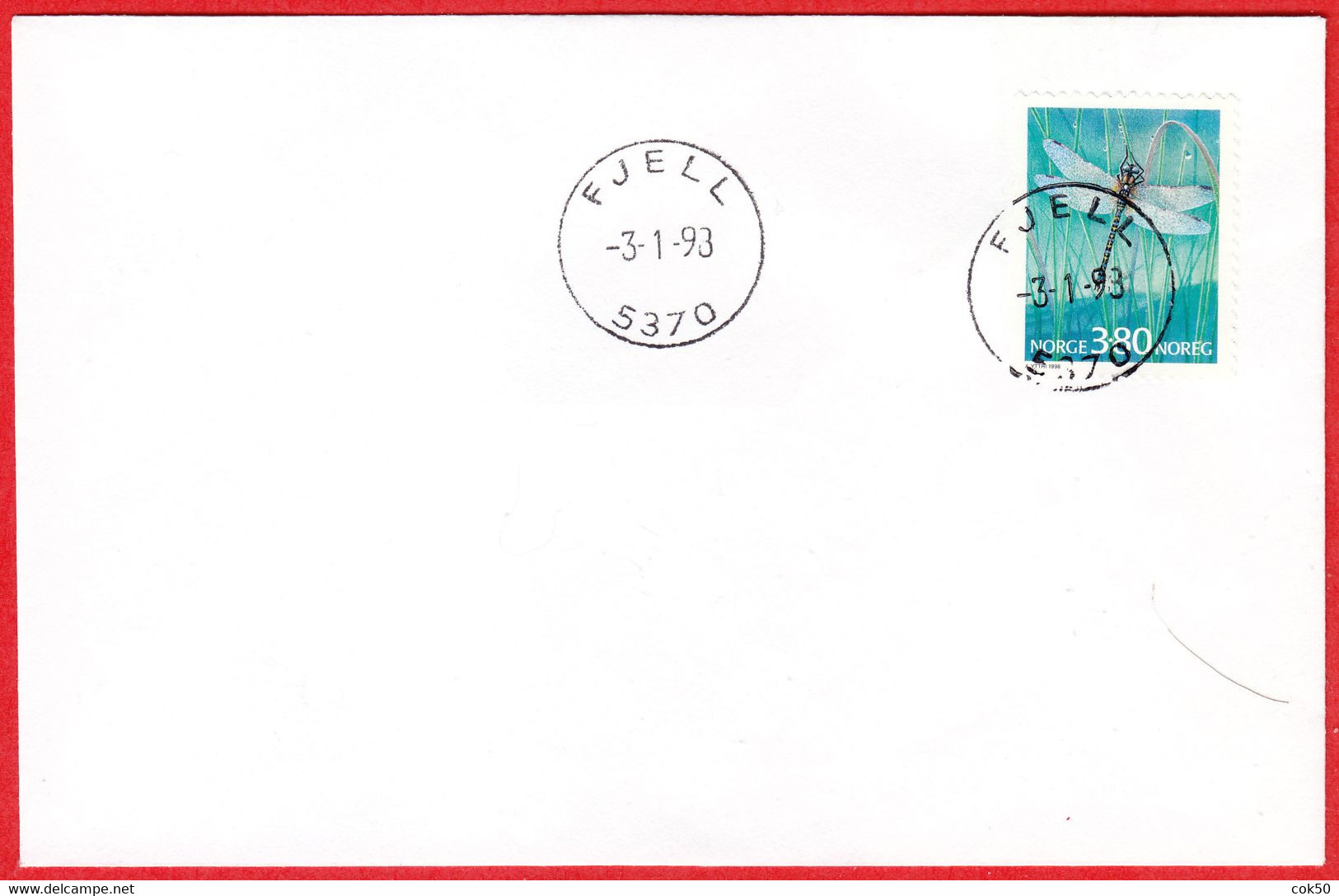 NORWAY - 5370 FJELL (Hordaland County) = Vestland From Jan.1 2020 - Last Day/postoffice Closed On 1998.01.03 - Emissioni Locali