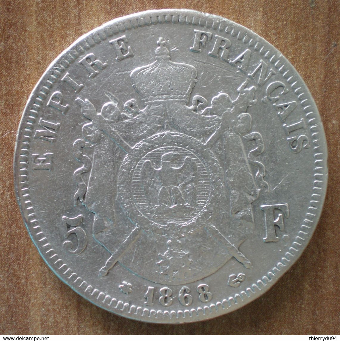 France 5 Francs 1868 A Paris Napoleon 3 Que Prix + Port Frcs Frc Cents Centimes Argent Silver Paypal Bitcoin OK - 5 Francs