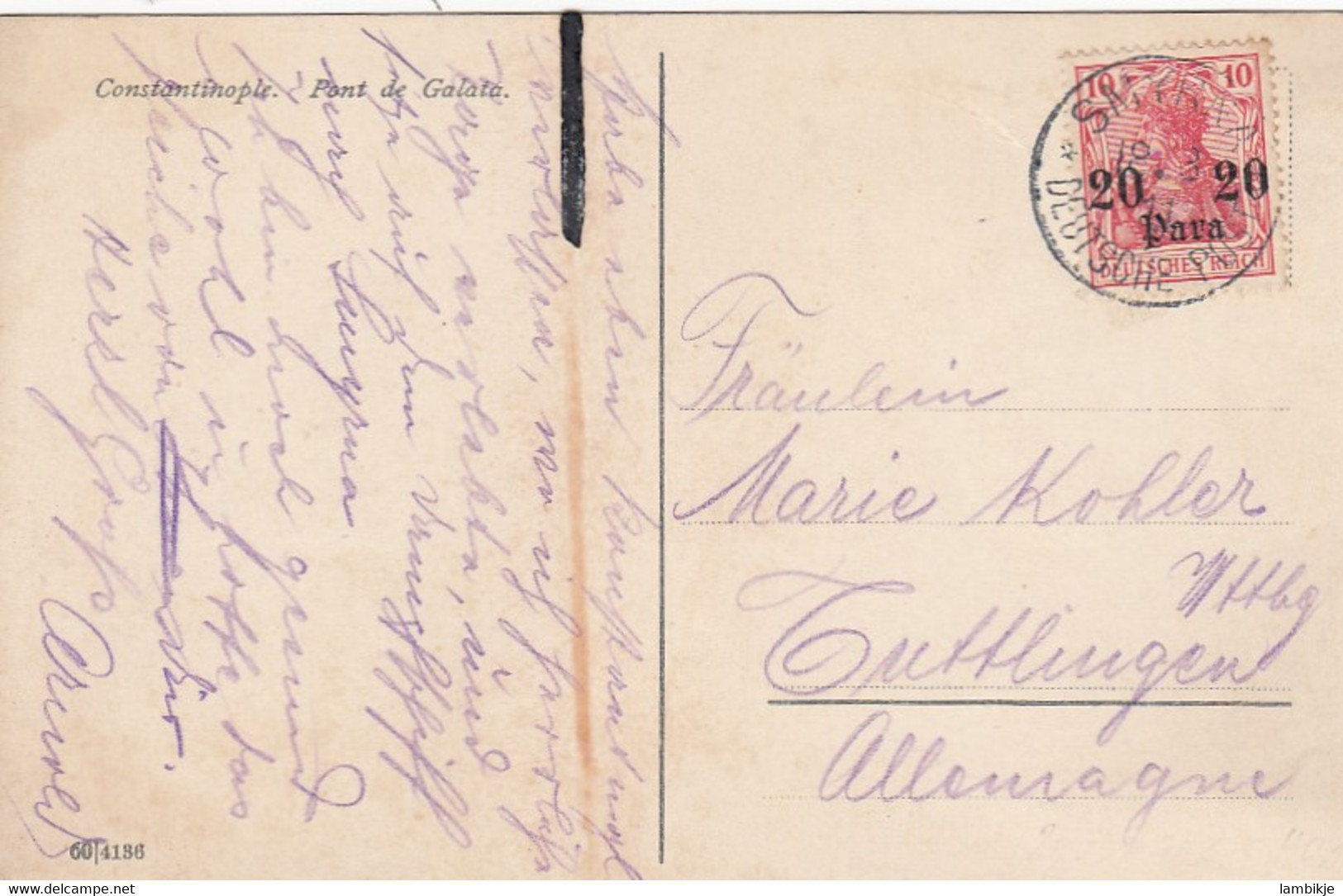 Deutsches Reich Turkei Postkarte 1911 - Turchia (uffici)