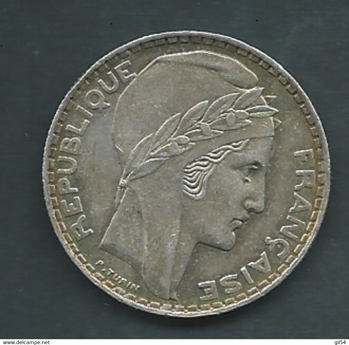 Piece France 20 Francs Turin 1934 Argent  - Pic 6001 - 20 Francs