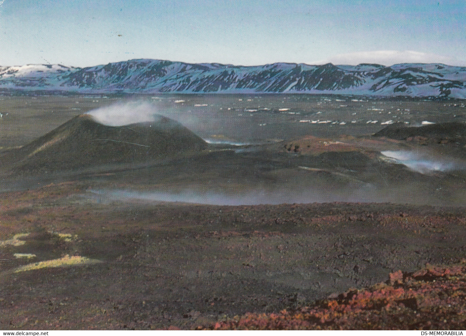 Iceland Askja - Volcano Caldera Postcard Sent W Stamp 1971 - Islande