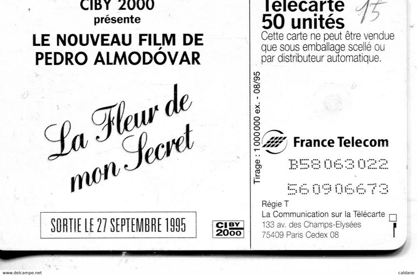 TELECARTE  France Telecom  50  UNITES.      2.000.000.  EX. - Opérateurs Télécom