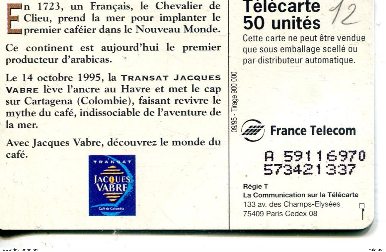 TELECARTE  France Telecom  50  UNITES.      900.000.  EX. - Opérateurs Télécom