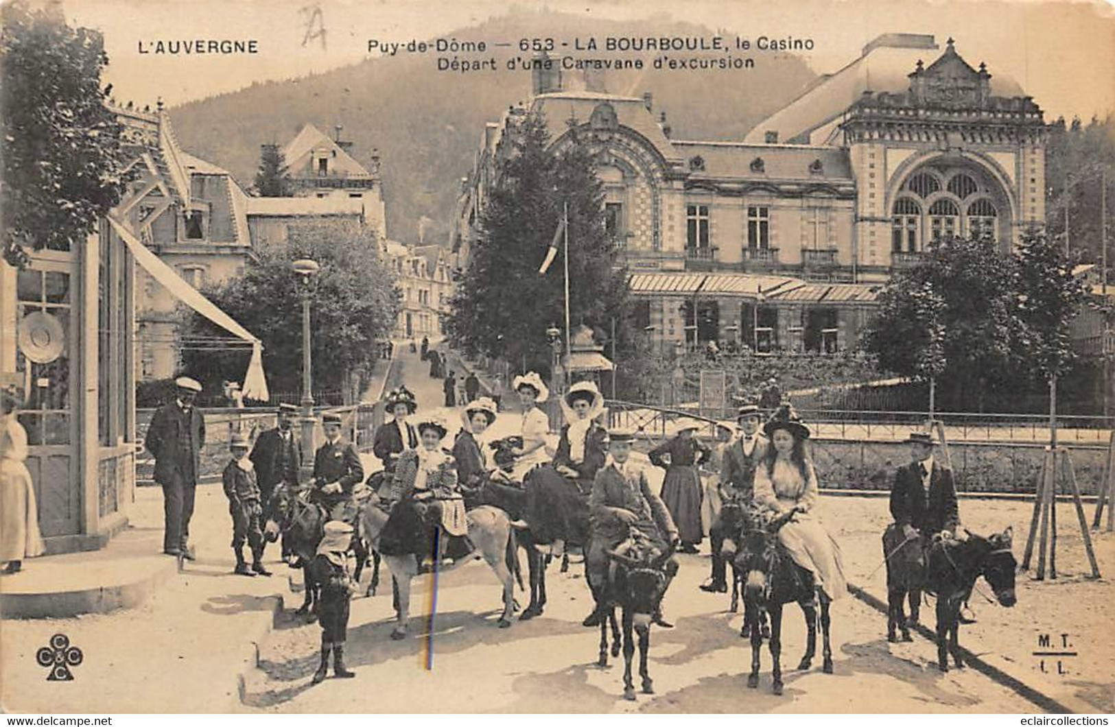 La Bourboule        63         Départ D'une Caravane D'excursion A Dos D'ânes           (voir Scan) - La Bourboule