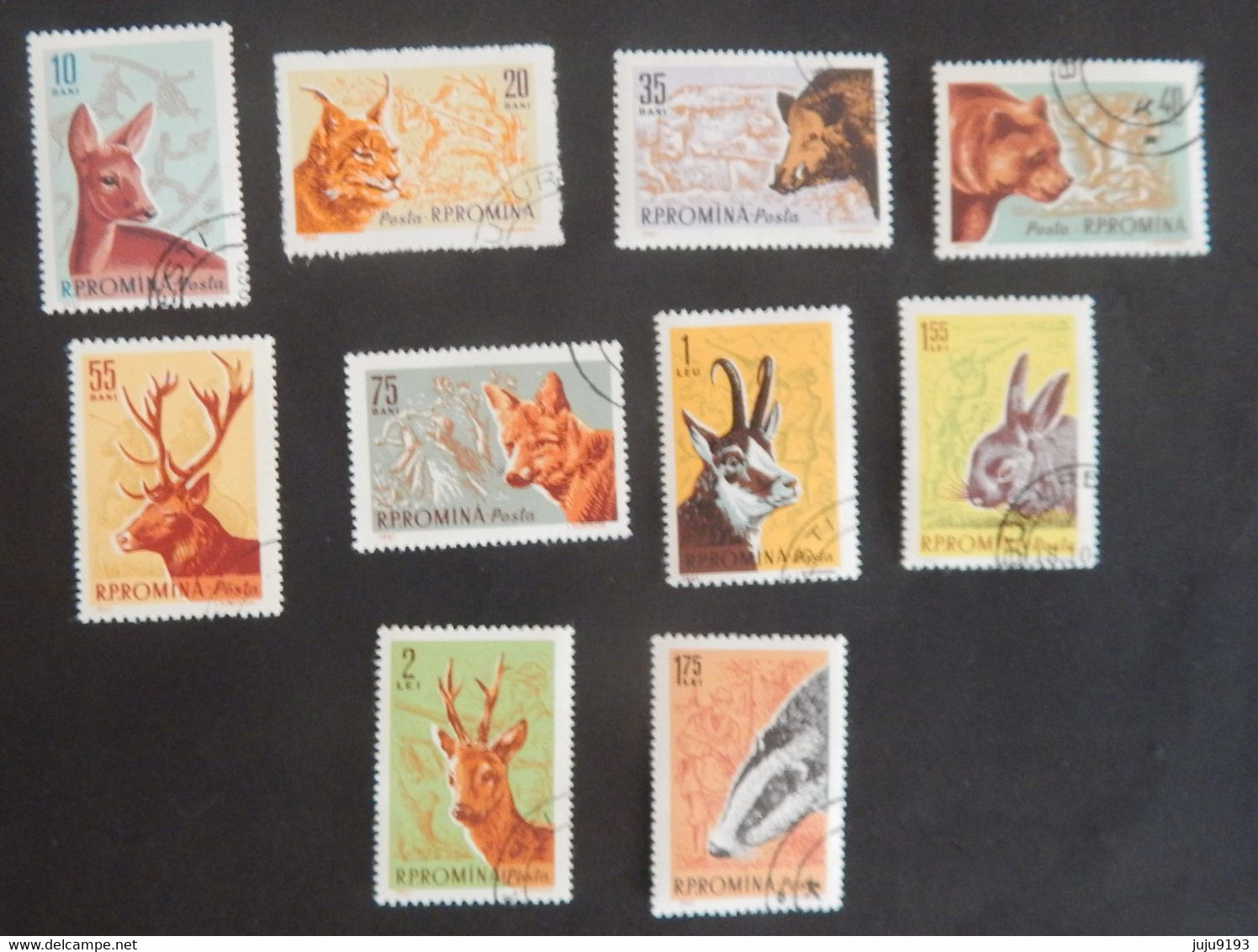 ROUMANIE YT 1781/1790 OBLITÉRÉS "ANIMAUX" ANNÉE 1961 - Used Stamps