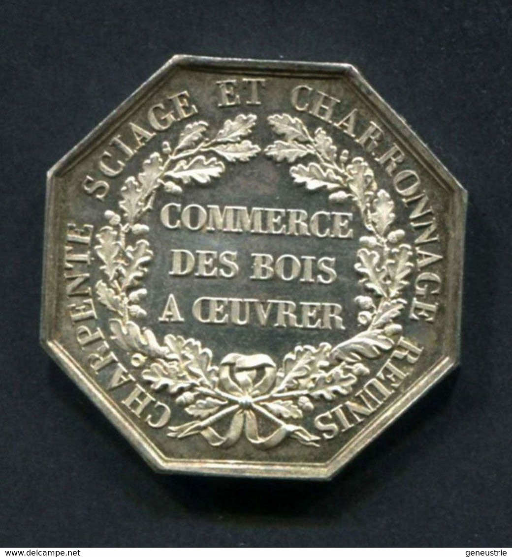 Jeton De Présence Argent 1840 Bois De Flottage Clamecy-Paris "Approvisionnement De Paris / Commerce Des Bois à Oeuvrer" - Professionals / Firms