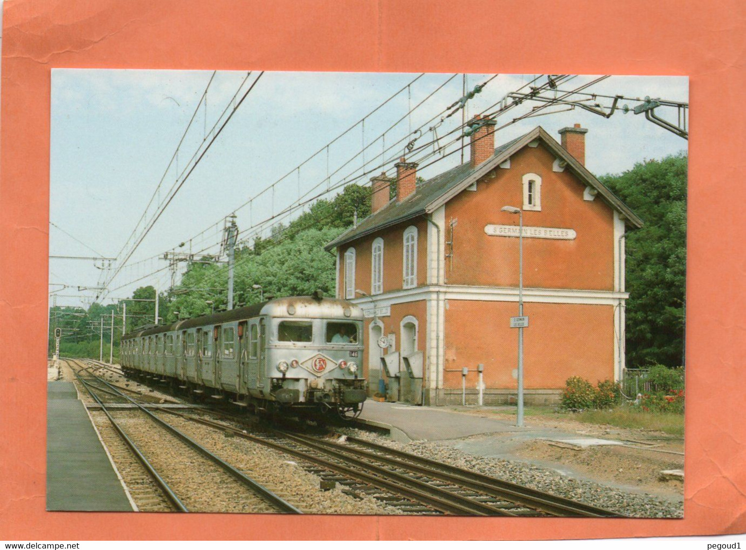 SAINT-GERMAIN-les-BELLES  ( HAUTE-VIENNE )  GARE Et TRAIN  Achat Immédiat - Saint Germain Les Belles