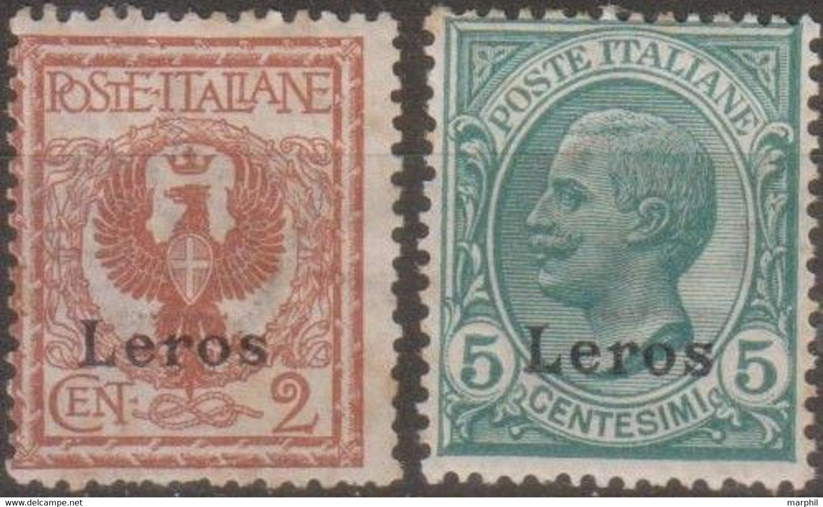 Italia Colonie Egeo Lero Leros 1912 SaN°1 2c.+5c. 2v MNH/** Vedere Scansione - Egée (Lero)