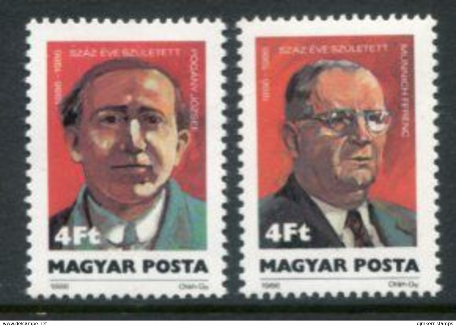 HUNGARY 1986 Politicians' Centenaries MNH / **.  Michel 3845-46 - Unused Stamps