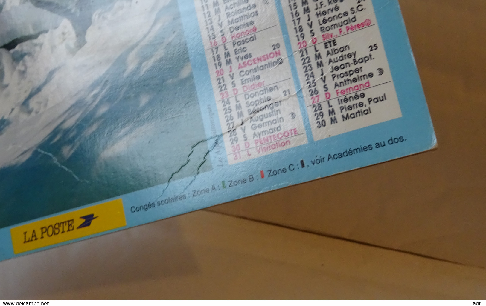 1993 CALENDRIER ( Double ) ALMANACH DU FACTEUR, LA POSTE, VALLEE D'AURE, LES ALPES PITTORESQUES, CARTIER BRESSON, VAR 83 - Tamaño Grande : 1991-00