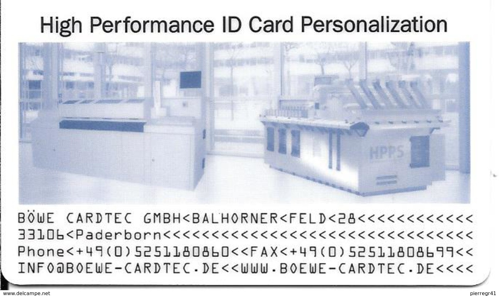 -CARTE-PUCE-CB-BANQUE BOWE CARDTEC-FACTICE-MODELE-Plastic Epais Glacé-TBE-RARE - Disposable Credit Card