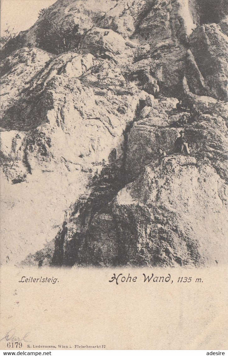 ÖSTERREICH NACHPORTO 1908? - 10 Heller Nachporto (Ank28) Auf Ak "HOHE WAND Leiterlsteig", Gelaufen V. GRÜNBACH Am S ... - Abarten & Kuriositäten