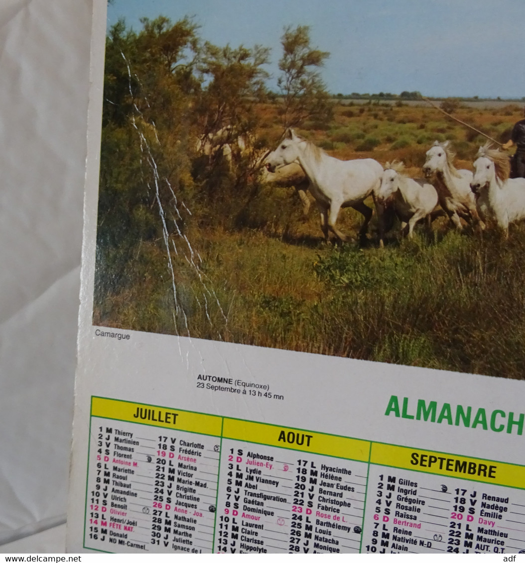 1987 CALENDRIER ( double ) ALMANACH DES PTT, EN PROVENCE, CAMARGUE, JEAN LAVIGNE, VAR 83