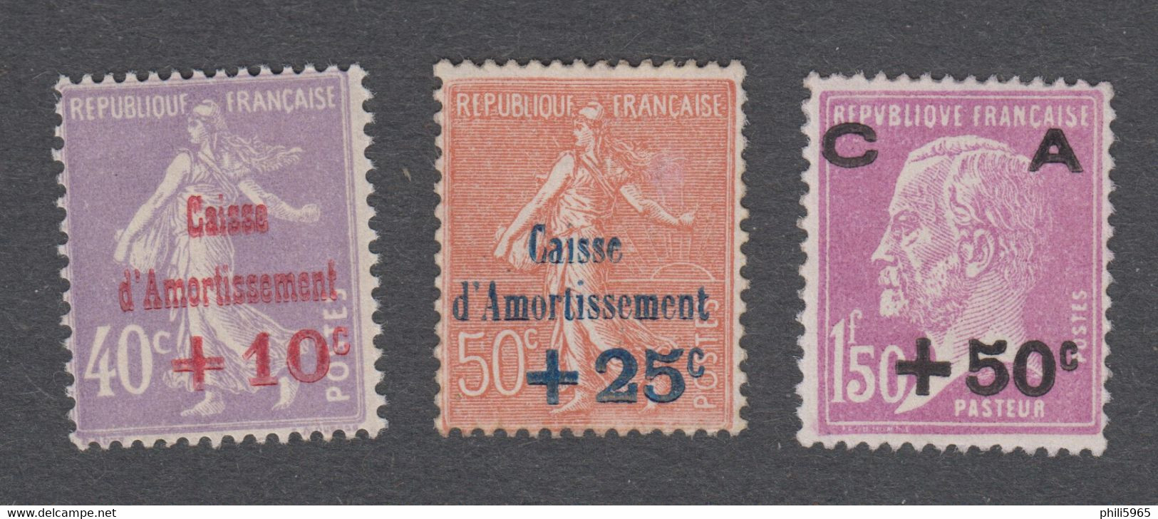 France - Caisse D'amortissement N°249 à 251** Neufs Sans Charnières - Cote Yvert : 235 Euros - 1928 - TB - 1927-31 Sinking Fund