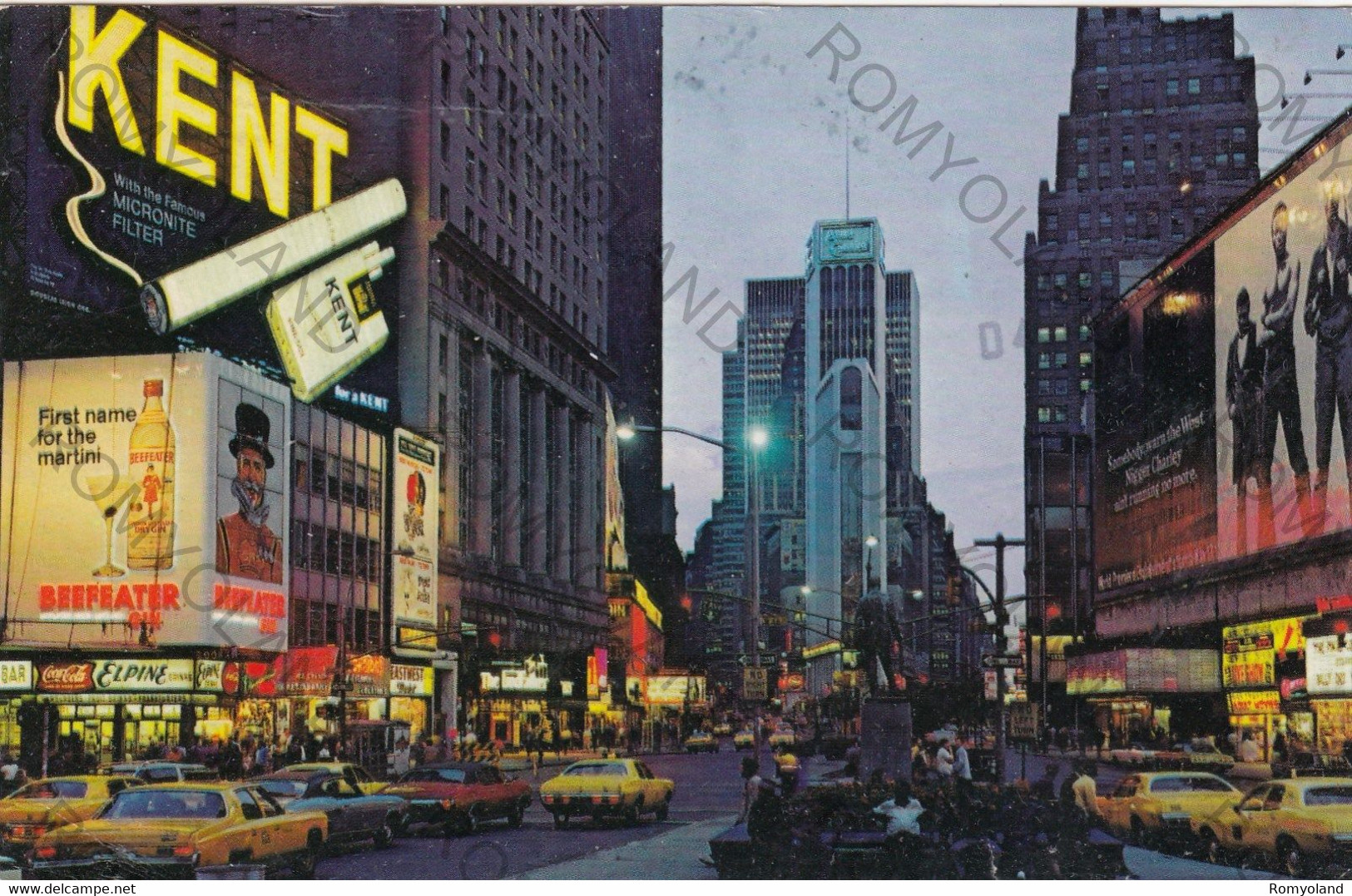 CARTOLINA  NEW YORK CITY,STATI UNITI,TIMES SQUARE AT NIGHT,MEMORIA,STORIA,CULTURA,VIAGGIATA 1968 - Time Square