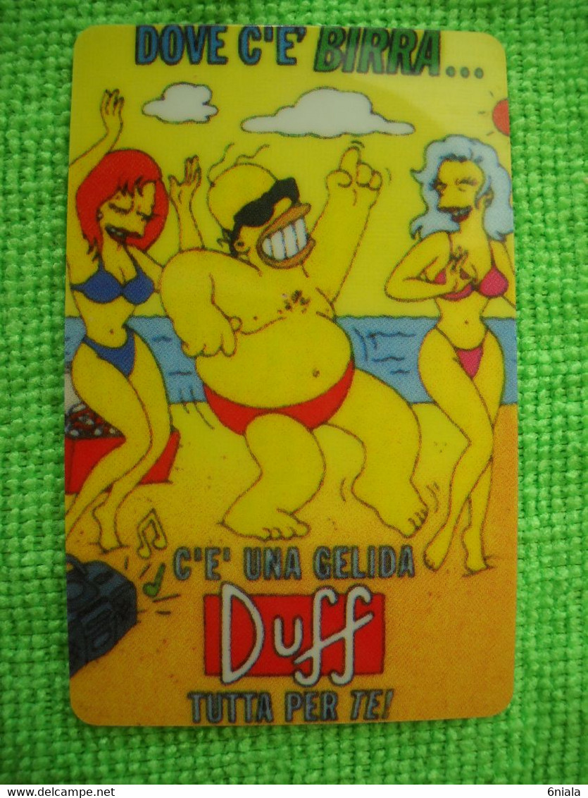 7171 Télécarte Collection SIMPSON DUFF TUTTA PER TE ! C'E UNA GELIDA     BD  10 U   ( Recto Verso)  Carte Téléphonique - Comics