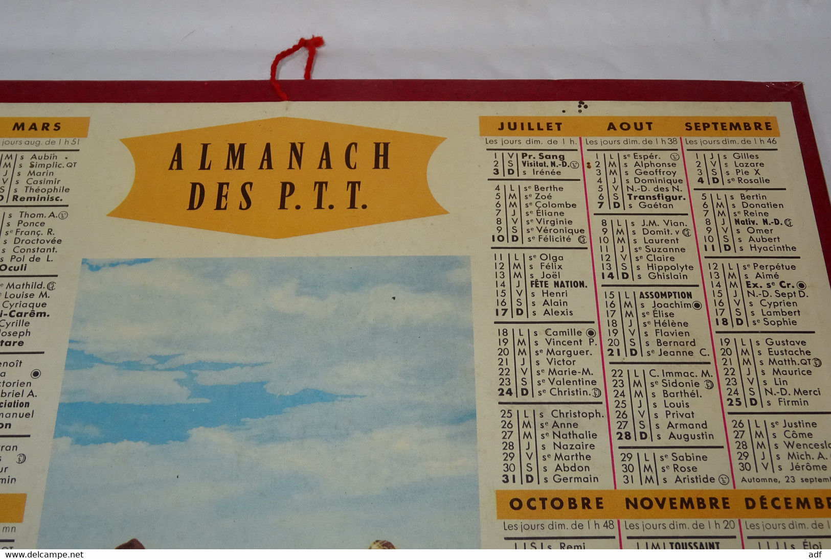 1966 CALENDRIER ALMANACH DES PTT, RETOUR DE CHASSE, OBERTHUR, ARDENNES 08 - Grand Format : 1961-70