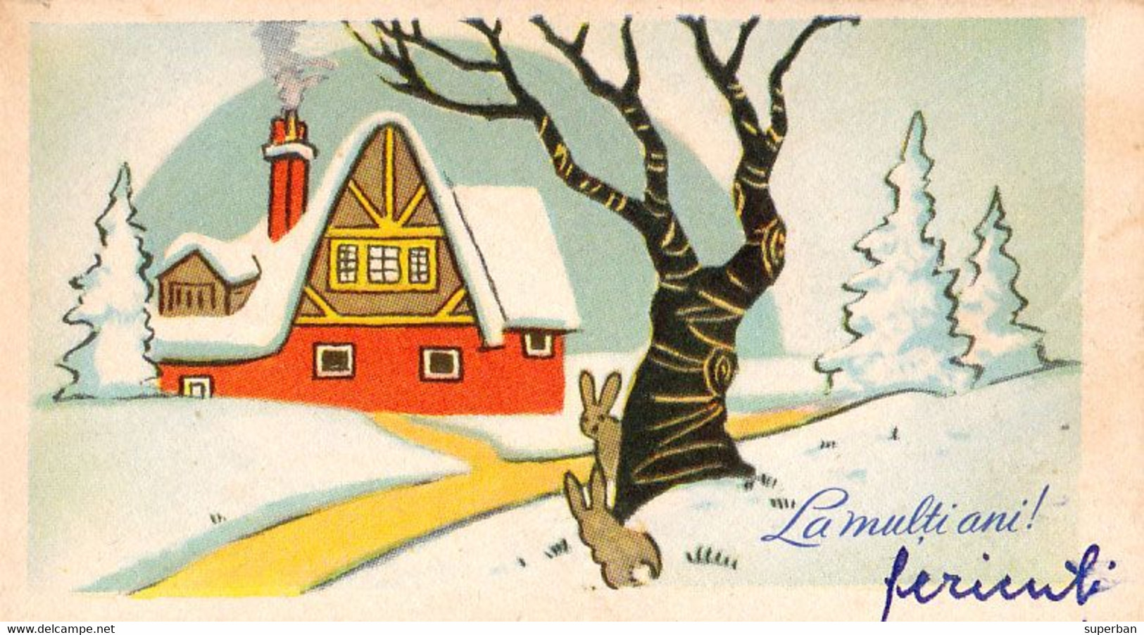 SMALL STATIONERY COVER / ENTIER POSTAL LILLIPUTIEN ( ~ 6 X 10 CM ) - NID D'OISEAU En HIVER / BIRD'S NEST ~ 1958 (ah443) - Enteros Postales