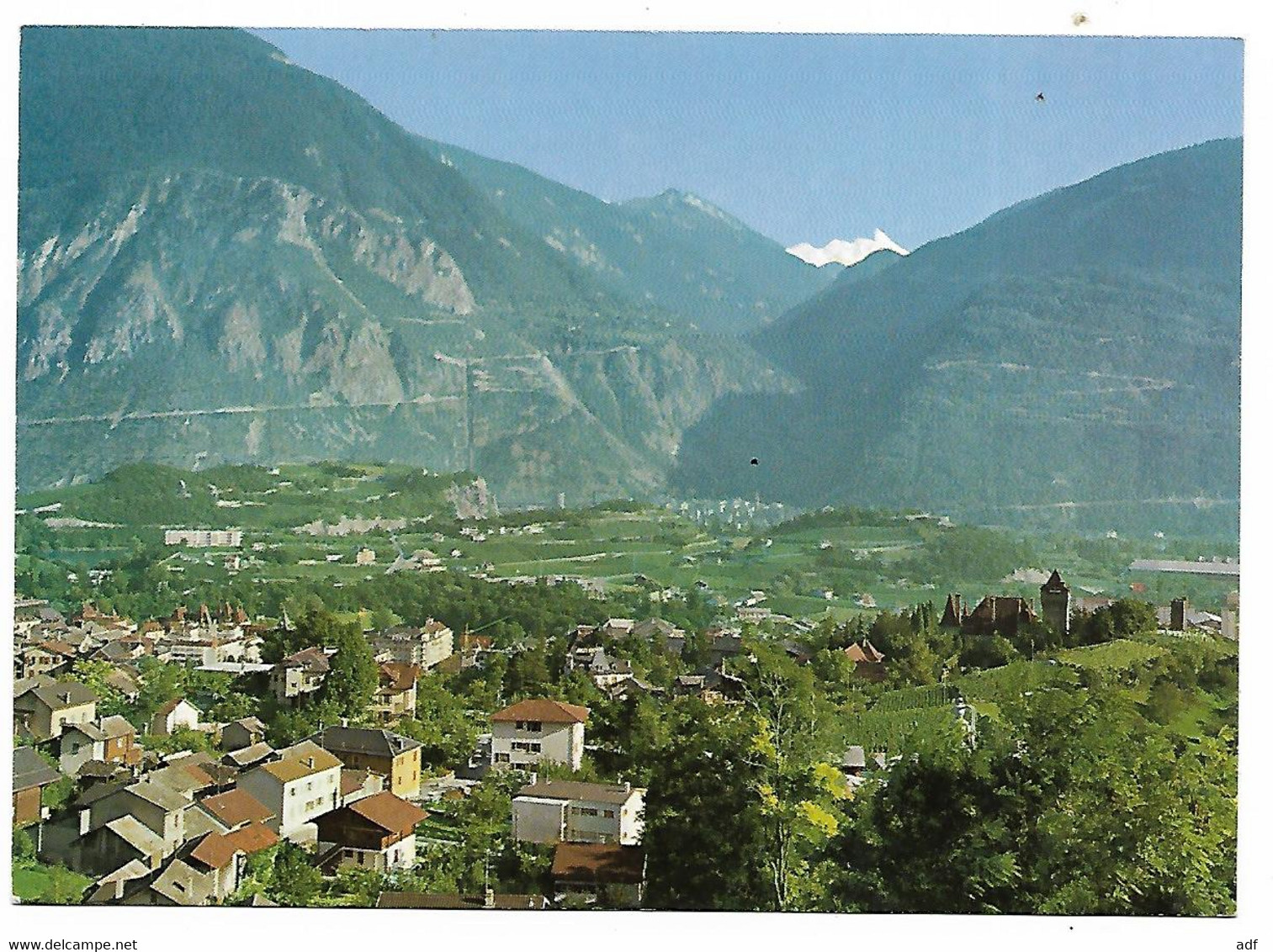 CP VUE DE SIERRE VERS LE VAL D'ANNIVIERS, VALAIS, SUISSE - Sierre