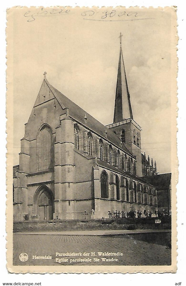 CPSM HERENTALS, EGLISE PAROISSIALE STE WAUDRU, PAROCHIEKERK DER H. WALDETRUDIS, Format 9 Cm Sur 14 Cm Environ, BELGIQUE - Herentals