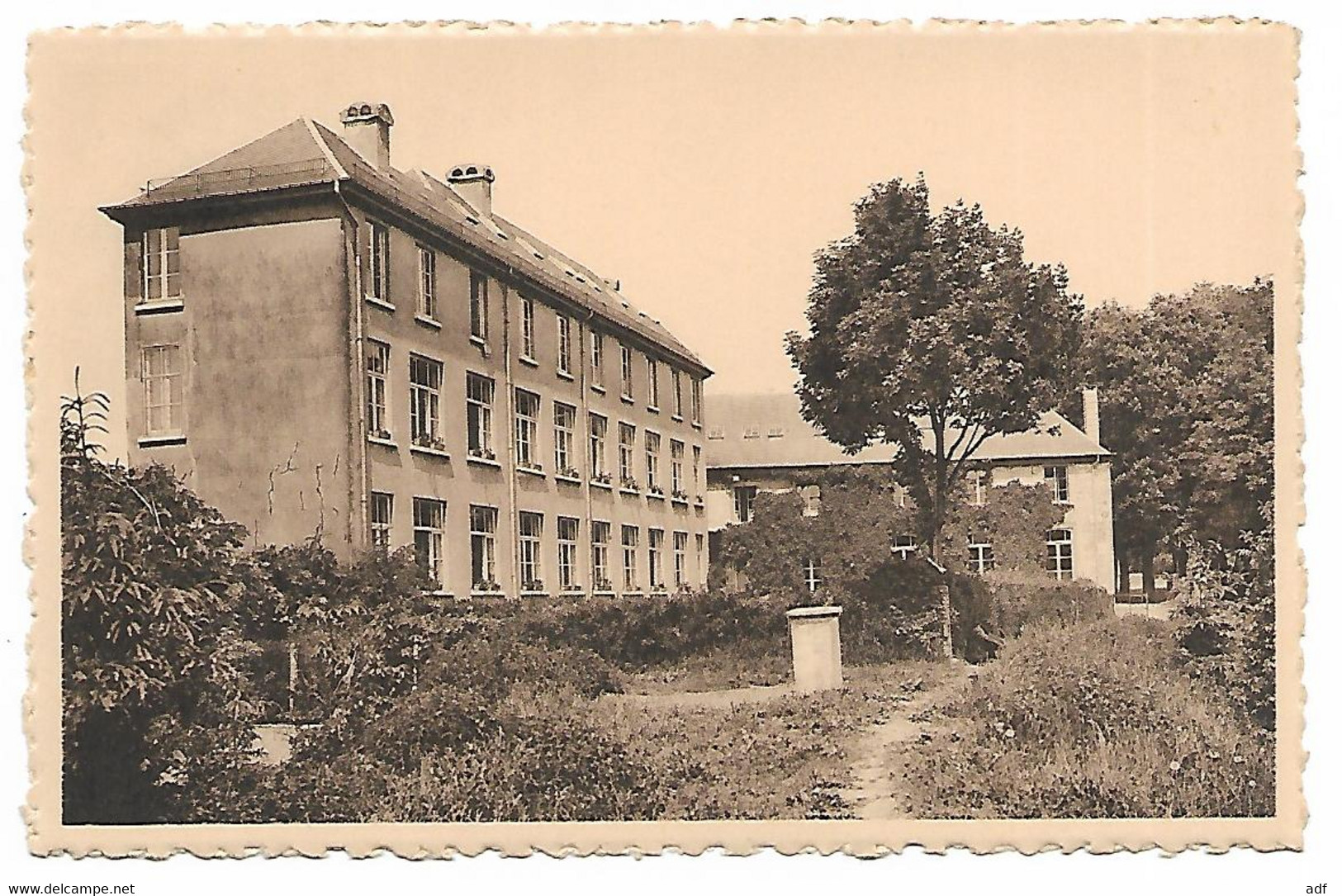 CPSM NEUFCHATEAU, INSTITUT ST SAINT MICHEL AVEC TABLE D'ORIENTATION A L'AVANT PLAN, PROVINCE DE LUXEMBOURG, BELGIQUE - Neufchâteau