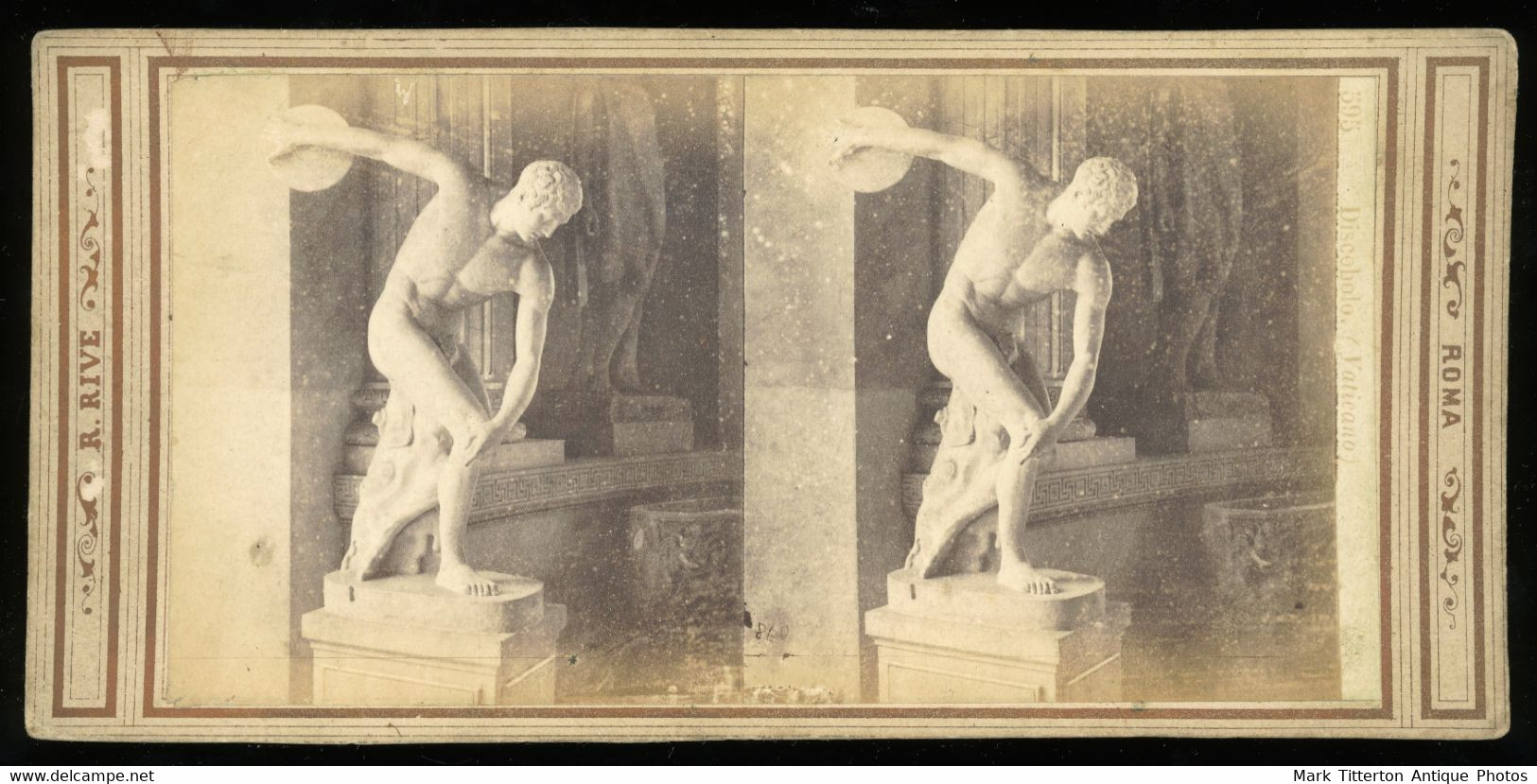 Stereoview - Discobolus / Statue - ITALY - Visionneuses Stéréoscopiques