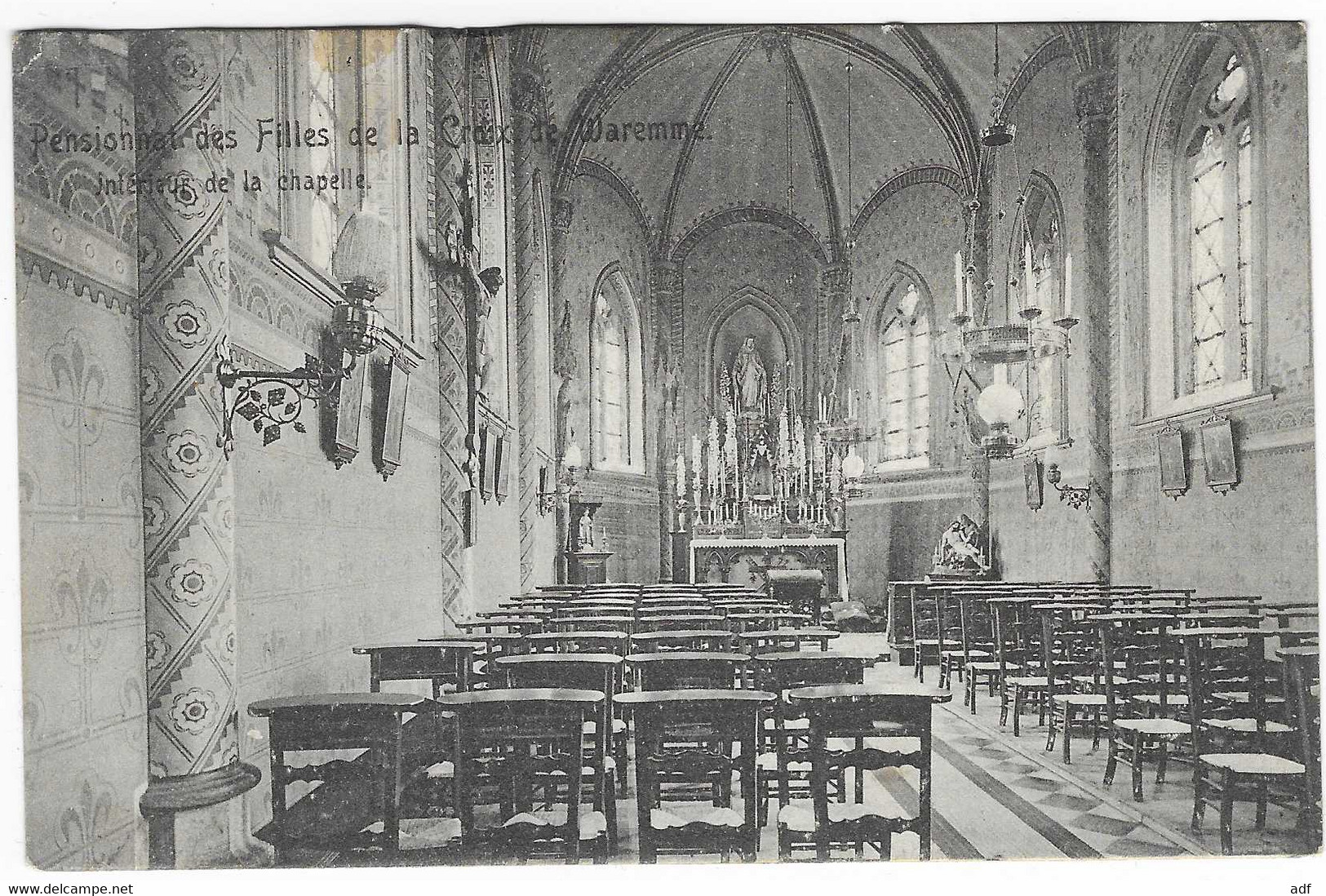 CPA PENSIONNAT DES FILLES DE LA CROIX DE WAREMME, INTERIEUR DE LA CHAPELLE, PROVINCE DE LIEGE, BELGIQUE - Waremme