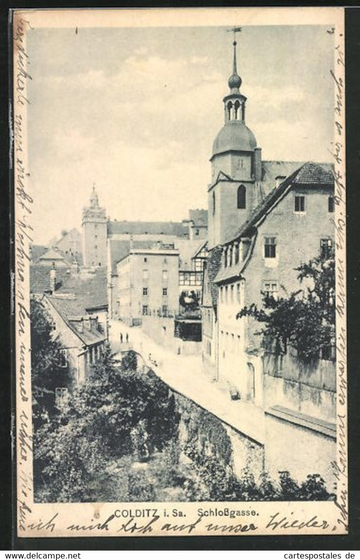 AK Colditz I. Sa., Schlossgasse - Colditz