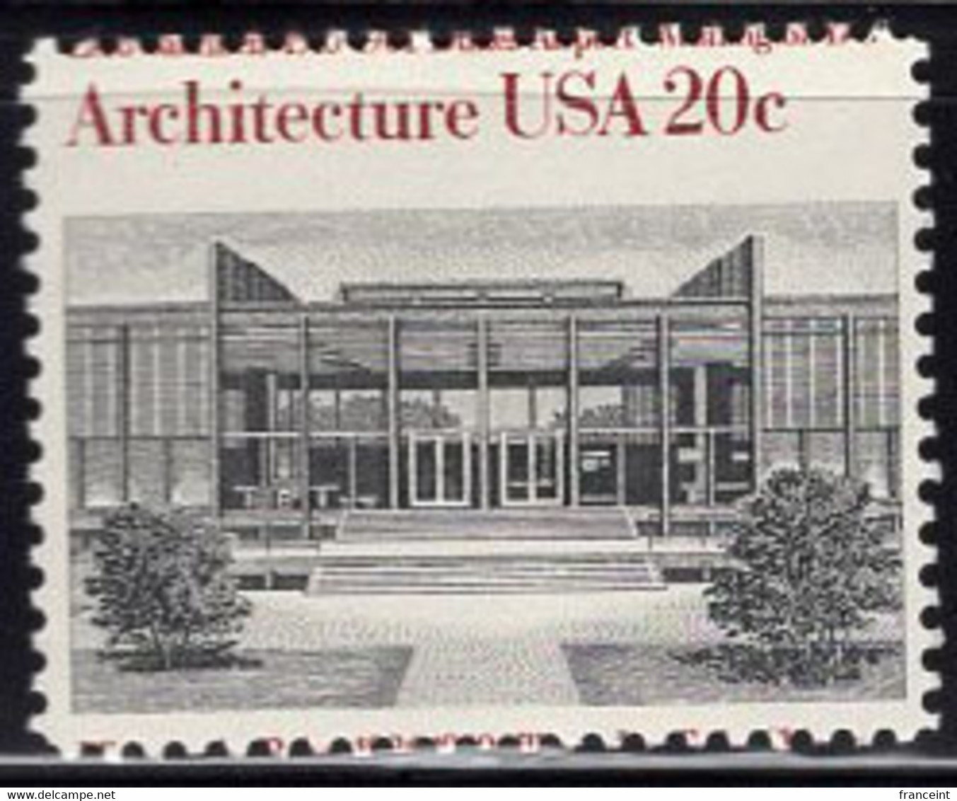 U.S.A. (1982) Illinois Institute Of Technology By Van Der Rohe. Horizontal Misperforation. Scott No 2020. - Abarten & Kuriositäten