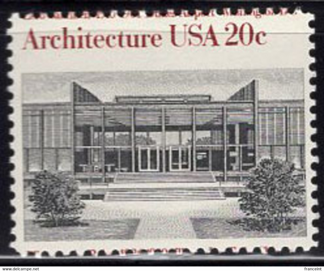 U.S.A. (1982) Illinois Institute Of Technology By Van Der Rohe. Horizontal Misperforation. Scott No 2020. - Errors, Freaks & Oddities (EFOs)