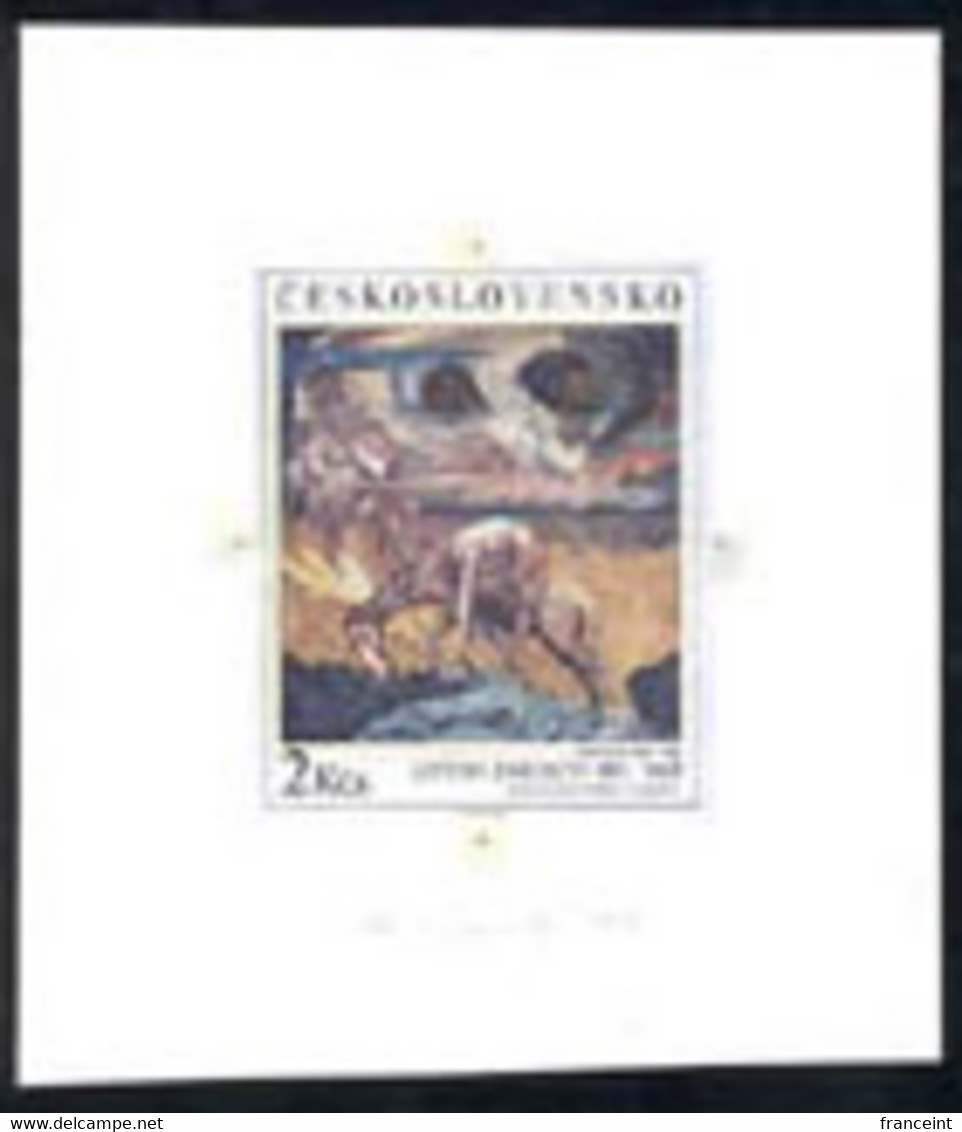 CZECHOSLOVAKIA (1989) Painting. Horse. Scott No 2766. "Nirvana" By Anton Jasusch. 3 Signed Artist Proofs - Proofs & Reprints