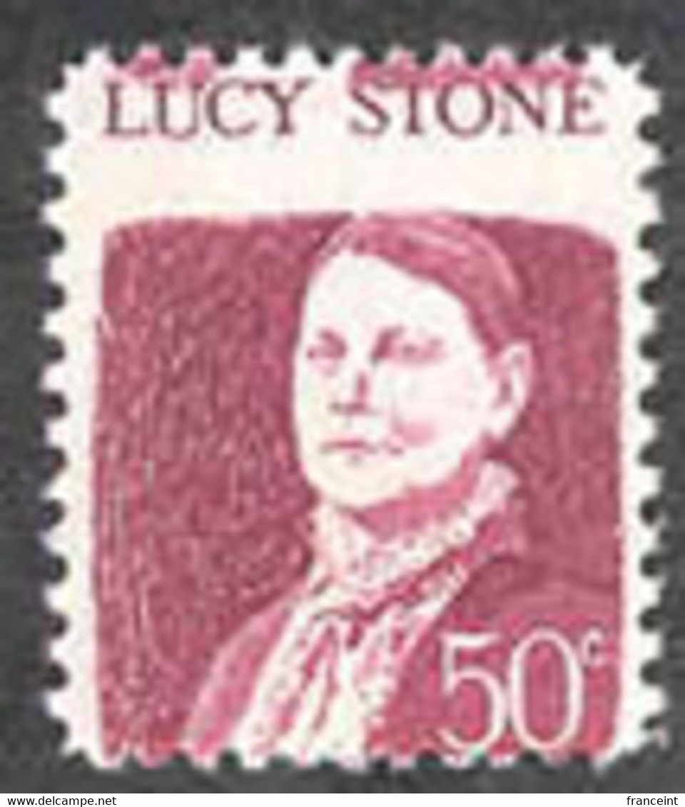 U.S.A. (1968) Lucy Stone. Nice Variety With Perforation Shift So That "Lucy Stone" Appears At The Top. Scott No 1293 - Variedades, Errores & Curiosidades