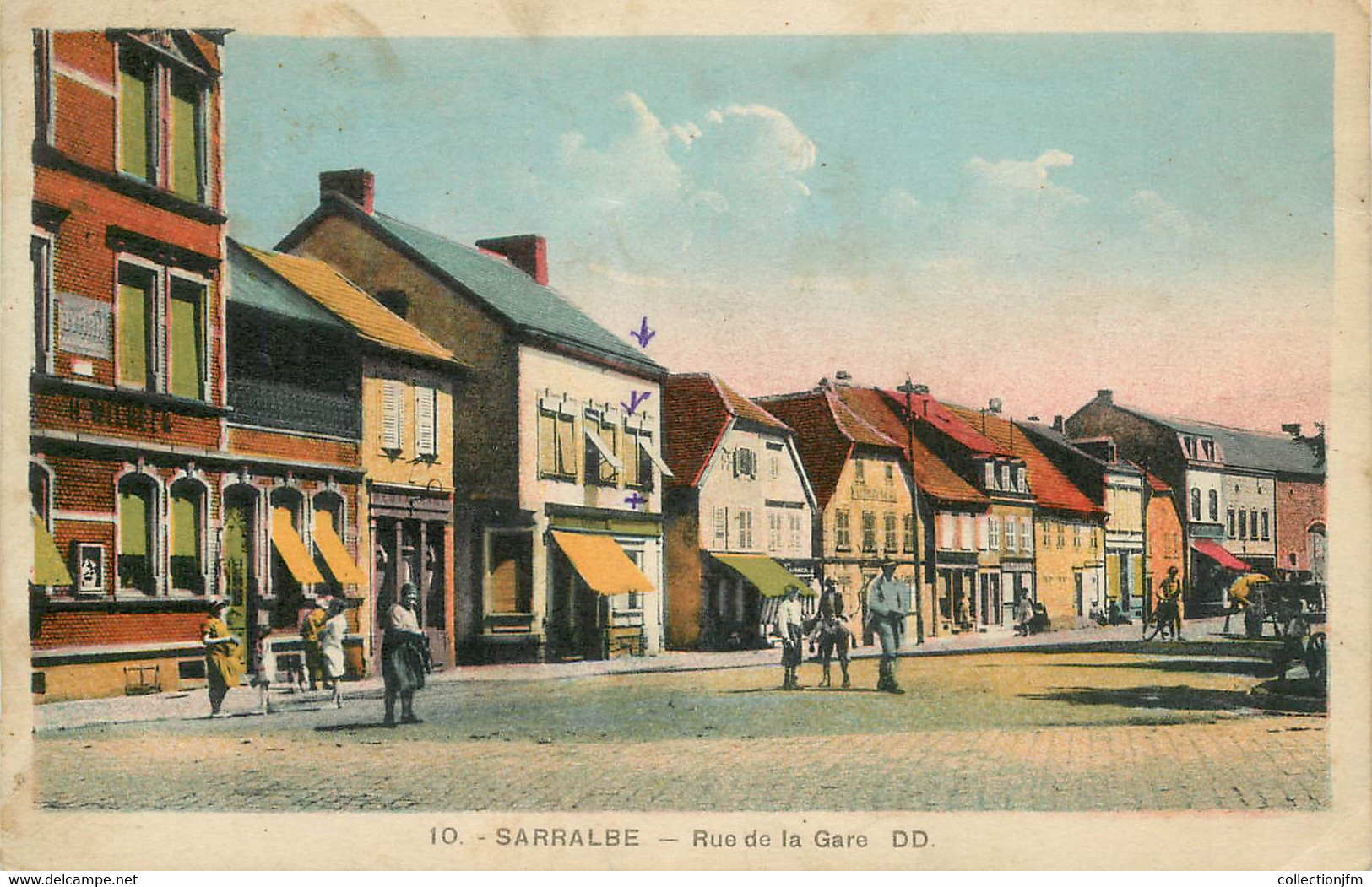 CPA FRANCE 57 "Sarralbe, Rue De La Gare" - Sarralbe