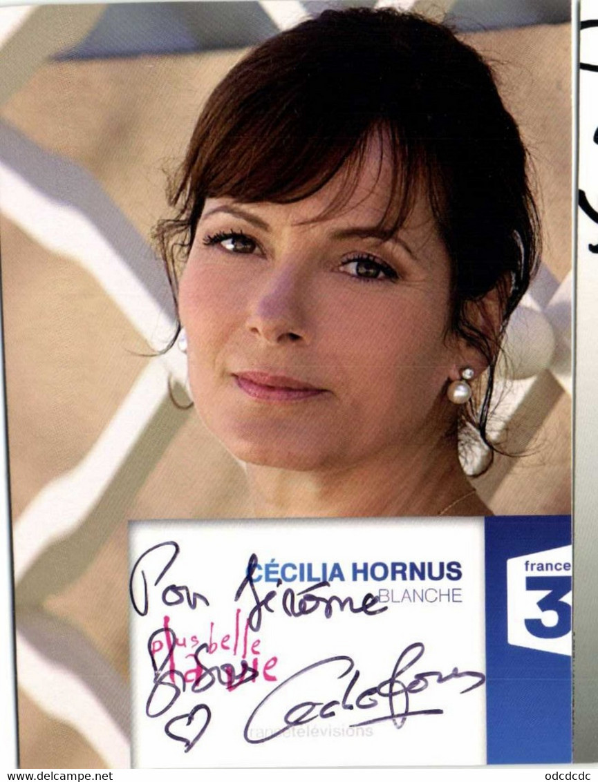 Autographe Cecilia Hornus Blanche    Plus Belle La Vie France 3 RV - TV Series