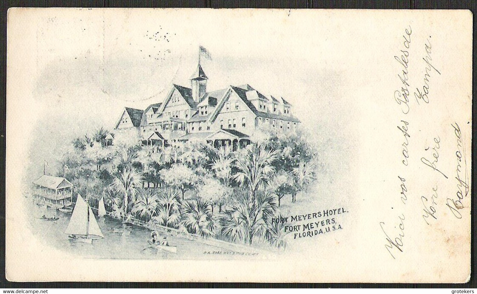 FORT MEYERS, Fort Meyers Hotel Sent 1904 From FORT TAMPA To Belgium - Fort Myers