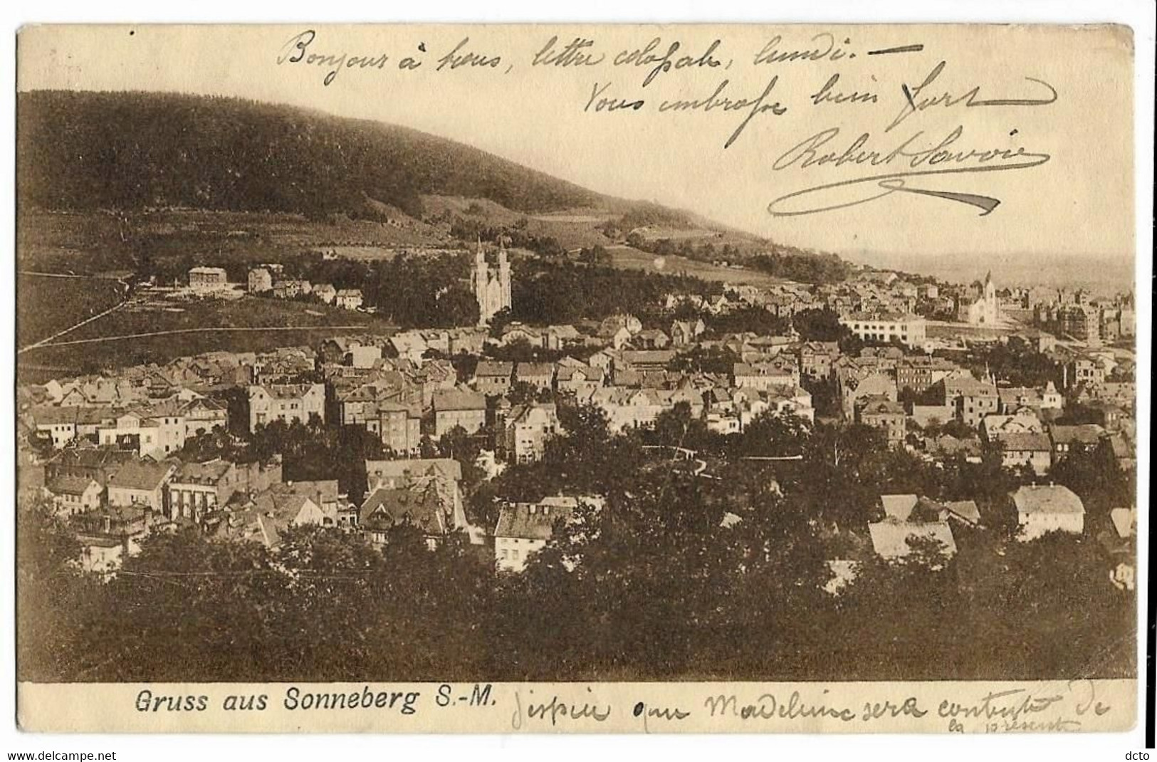 Gruss Aus SONNEBERG S-M Ed. Kuno Bosecker, Envoi 1906 - Sonneberg